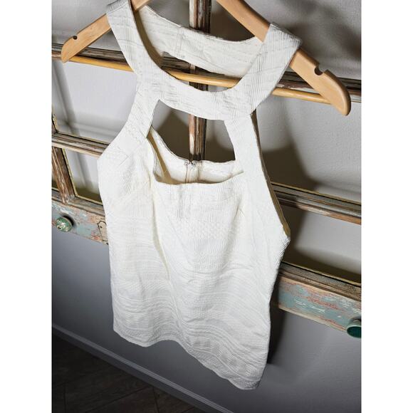 Vintage Milly New York Cream lined Shift Dress With Embossing Ladies size 10 - Picture 3 of 11